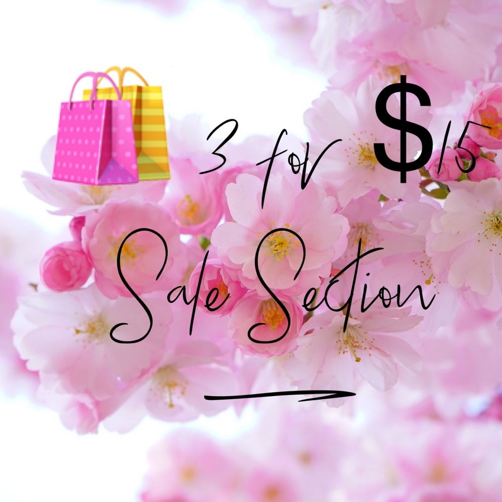 🛍3 for $15 Sale Check back for new items!